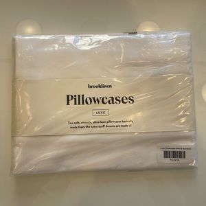 Brooklinen Pillow Cases - Luxe Sateen White - King size
